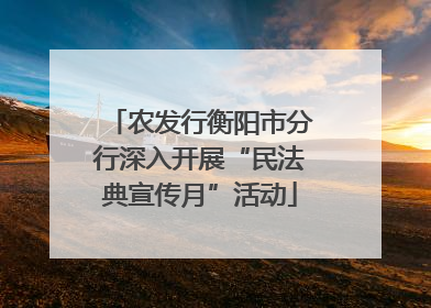 农发行衡阳市分行深入开展“民法典宣传月”活动