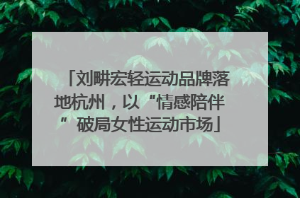 刘畊宏轻运动品牌落地杭州，以“情感陪伴”破局女性运动市场