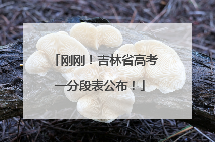 刚刚！吉林省高考一分段表公布！