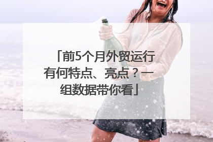 前5个月外贸运行有何特点、亮点？一组数据带你看