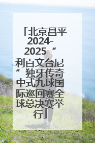 北京昌平2024-2025“利百文台尼”独牙传奇中式九球国际巡回赛全球总决赛举行