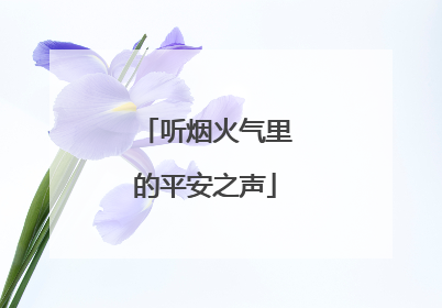 听烟火气里的平安之声