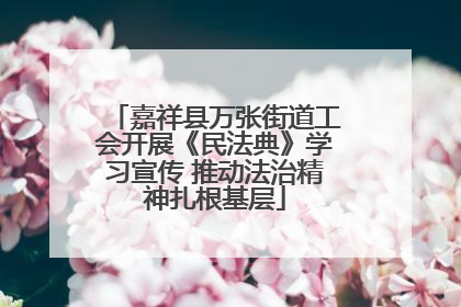 嘉祥县万张街道工会开展《民法典》学习宣传 推动法治精神扎根基层
