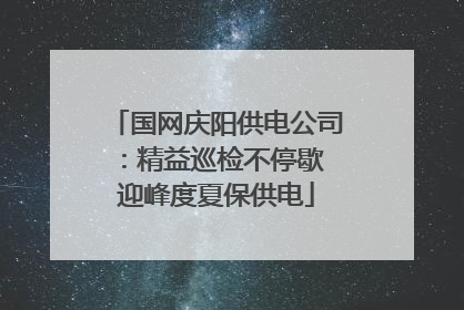 国网庆阳供电公司：精益巡检不停歇 迎峰度夏保供电