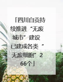 四川自贡持续推进“无废城市”建设 已建成各类“无废细胞”266个