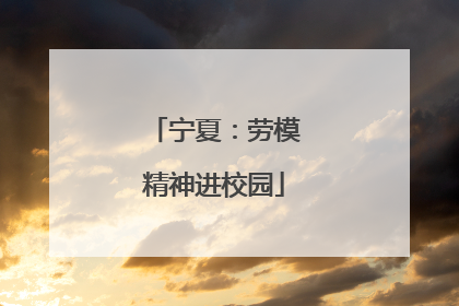 宁夏：劳模精神进校园