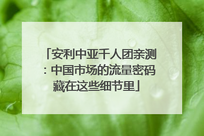 安利中亚千人团亲测：中国市场的流量密码 藏在这些细节里