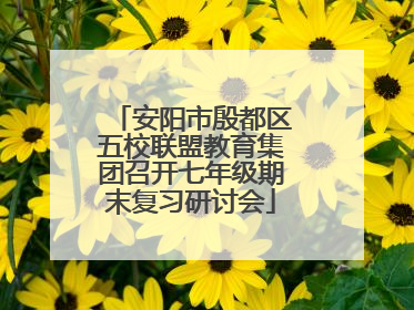 安阳市殷都区五校联盟教育集团召开七年级期末复习研讨会