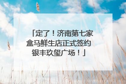 定了！济南第七家盒马鲜生店正式签约银丰玖玺广场！