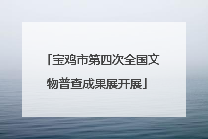 宝鸡市第四次全国文物普查成果展开展