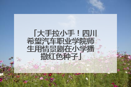 大手拉小手！四川希望汽车职业学院师生用情景剧在小学播撒红色种子