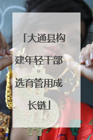大通县构建年轻干部选育管用成长链