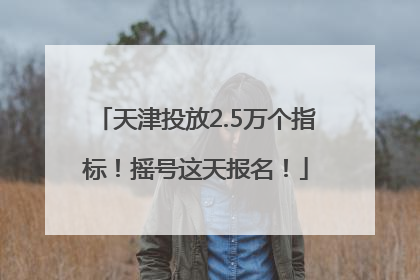 天津投放2.5万个指标！摇号这天报名！