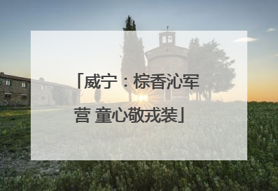 威宁：棕香沁军营 童心敬戎装