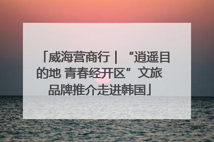 威海营商行｜“逍遥目的地 青春经开区”文旅品牌推介走进韩国