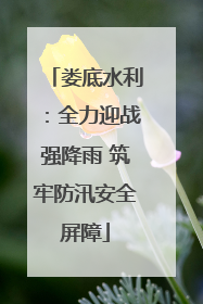 娄底水利：全力迎战强降雨 筑牢防汛安全屏障