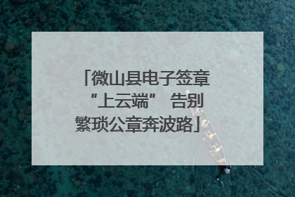 微山县电子签章“上云端” 告别繁琐公章奔波路