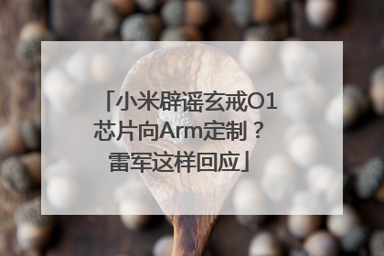 小米辟谣玄戒O1芯片向Arm定制？雷军这样回应