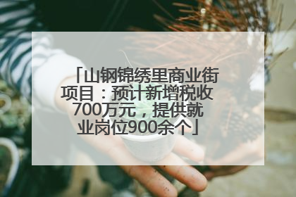 山钢锦绣里商业街项目：预计新增税收700万元，提供就业岗位900余个