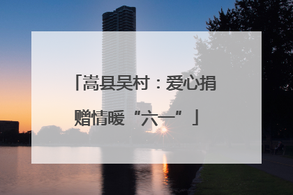 嵩县吴村：爱心捐赠情暖“六一”