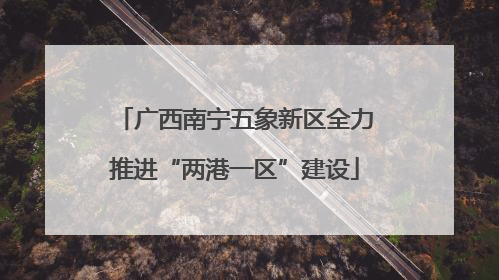 广西南宁五象新区全力推进“两港一区”建设