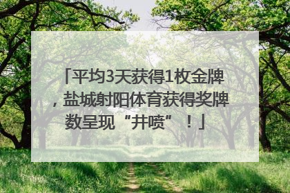 平均3天获得1枚金牌，盐城射阳体育获得奖牌数呈现“井喷”！