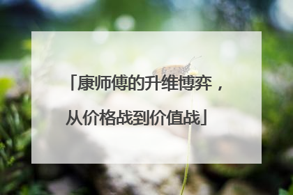 康师傅的升维博弈，从价格战到价值战