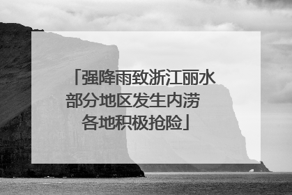 强降雨致浙江丽水部分地区发生内涝 各地积极抢险