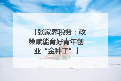 张家界税务：政策赋能育好青年创业“金种子”