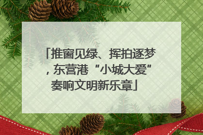 推窗见绿、挥拍逐梦，东营港“小城大爱”奏响文明新乐章