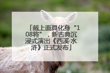 戴上面具化身“108将”，新古典沉浸式演出《西溪·水浒》正式发布