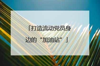 打造流动党员身边的“加油站”