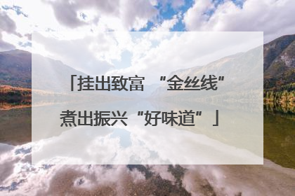 挂出致富 “金丝线” 煮出振兴“好味道”