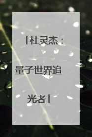 杜灵杰：量子世界追光者