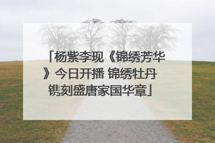 杨紫李现《锦绣芳华》今日开播 锦绣牡丹镌刻盛唐家国华章