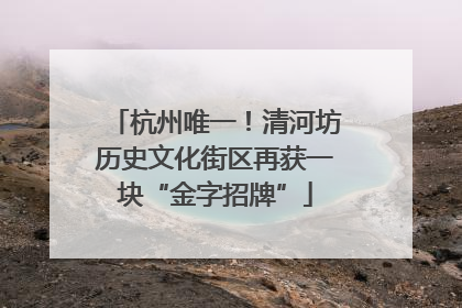 杭州唯一！清河坊历史文化街区再获一块“金字招牌”