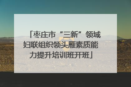 枣庄市“三新”领域妇联组织领头雁素质能力提升培训班开班