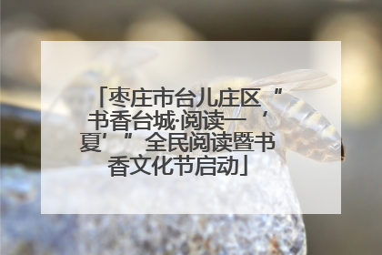 枣庄市台儿庄区“书香台城·阅读一‘夏’”全民阅读暨书香文化节启动