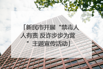 新民市开展“禁毒人人有责 反诈步步为营”主题宣传活动