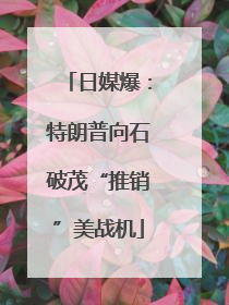 日媒爆：特朗普向石破茂“推销”美战机