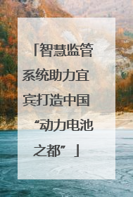 智慧监管系统助力宜宾打造中国“动力电池之都”