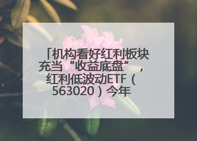机构看好红利板块充当“收益底盘”，红利低波动ETF（563020）今年第2次分红来了