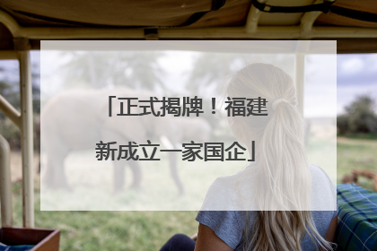 正式揭牌！福建新成立一家国企