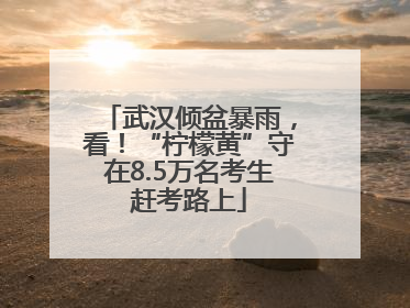 武汉倾盆暴雨，看！“柠檬黄”守在8.5万名考生赶考路上