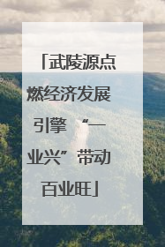武陵源点燃经济发展引擎 “一业兴”带动百业旺