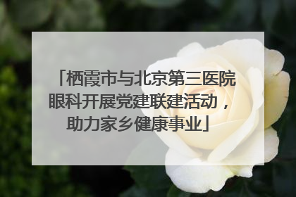 栖霞市与北京第三医院眼科开展党建联建活动，助力家乡健康事业