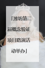 潍坊第二届概念验证项目路演活动举办