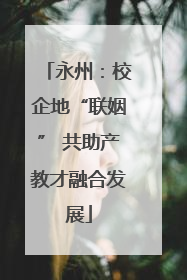 永州：校企地“联姻” 共助产教才融合发展