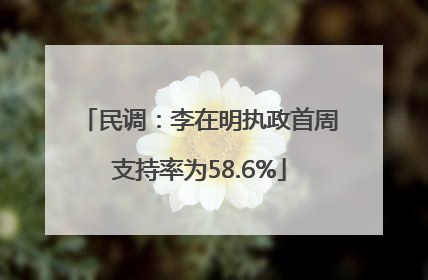 民调：李在明执政首周支持率为58.6%