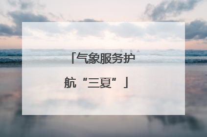 气象服务护航“三夏”